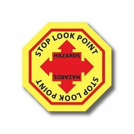 ERGOMAT 20in OCTAGON SIGNS - Stop Look Point Hazards DSV-SIGN 400 #4044 -UEN